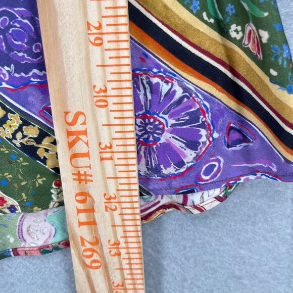 Multicolor Paisley Slip Dress - Picture 4 of 9